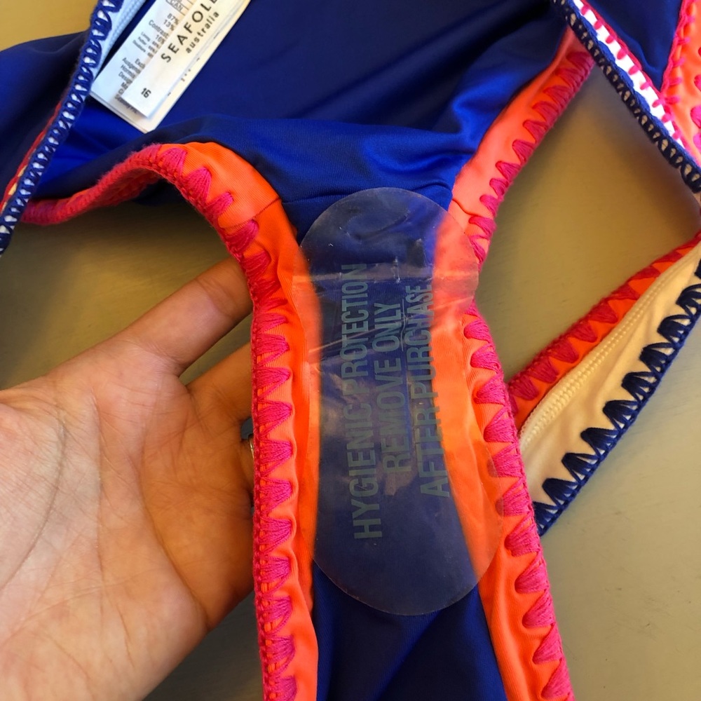 Seafolly Australia Embroidered  Bikini Bottom NWOT - Picture 4 of 5